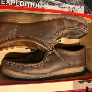 Clarks Wallabee Beeswax Brown Leather Men’s Shoes